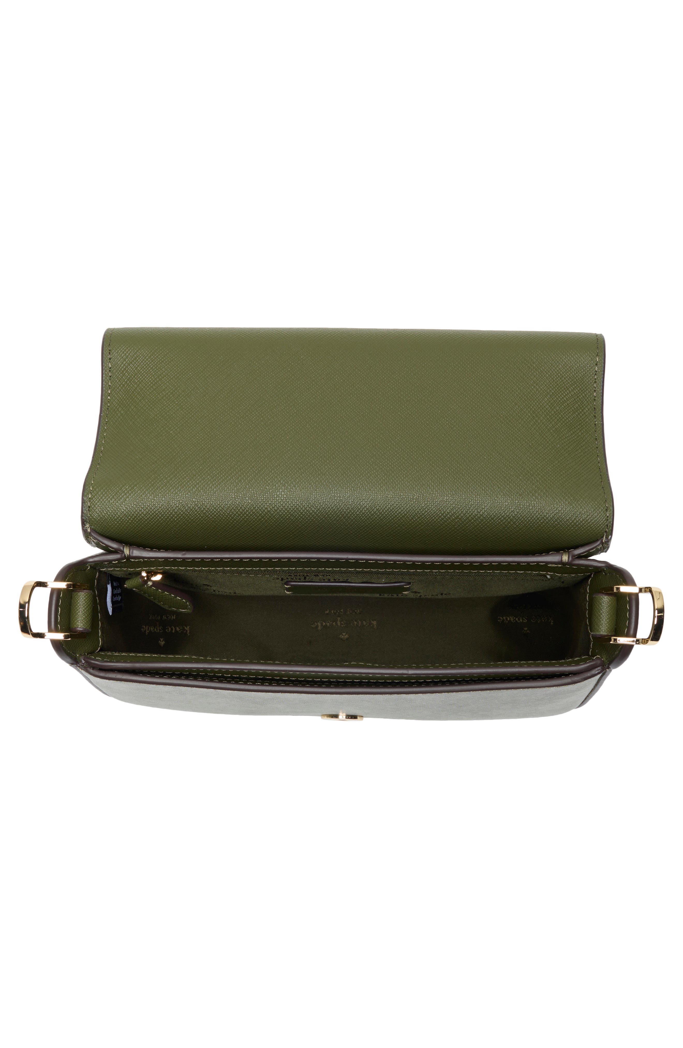 Kate Spade New York madison saffiano leather saddle bag, Alternate, color, Enchanted Green