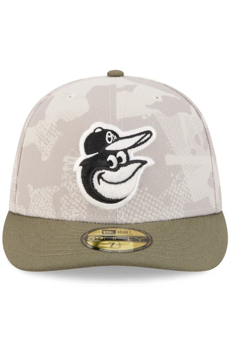 Men's New Era Light Beige/Olive Baltimore Orioles 2025 Armed Forces Day 59FIFTY Fitted Hat, Alternate, color, Light Beige