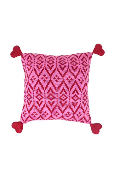 10" Heart Tassel Pillow