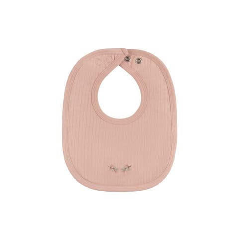 Organic Wide Rib Embroidered Scallop Collar Collection - Bib