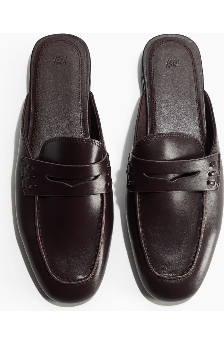 H&M Loafer Mules, Main, color, Dark Brown
