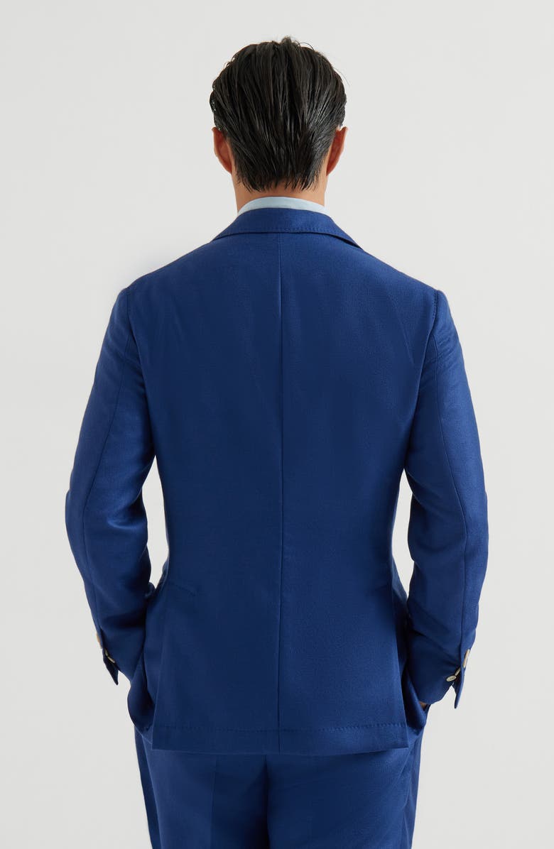 Brunello Cucinelli Cashmere and silk blazer, Alternate, color, Avio Blue