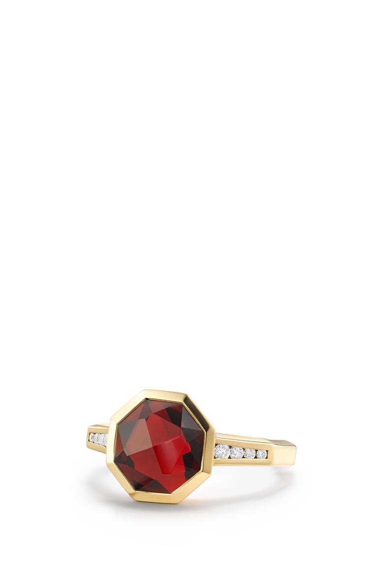 Guilin Octagon Ring with Diamonds in 18K Gold, Main, color, YELLOW GOLD/ DIAMOND