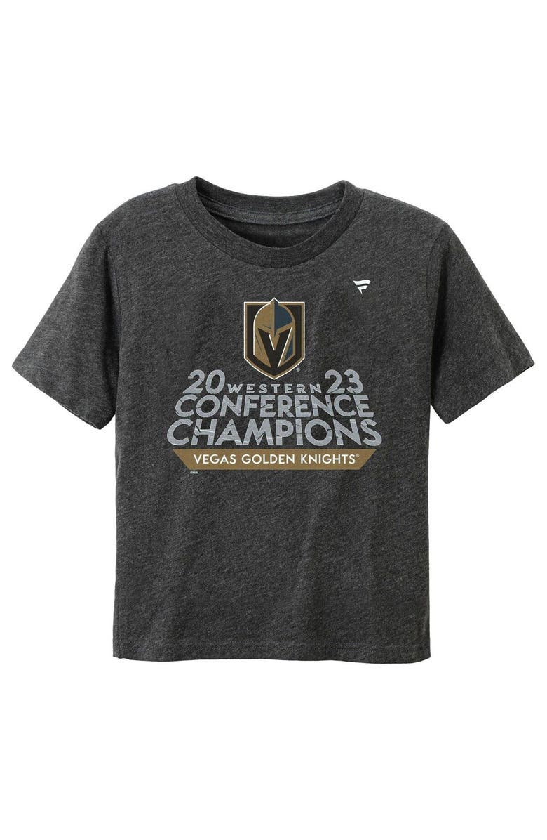 FANATICS Toddler Fanatics Branded  Heather Charcoal Vegas Golden Knights 2023 Western Conference Champions Locker Room T-Shirt, Alternate, color, 