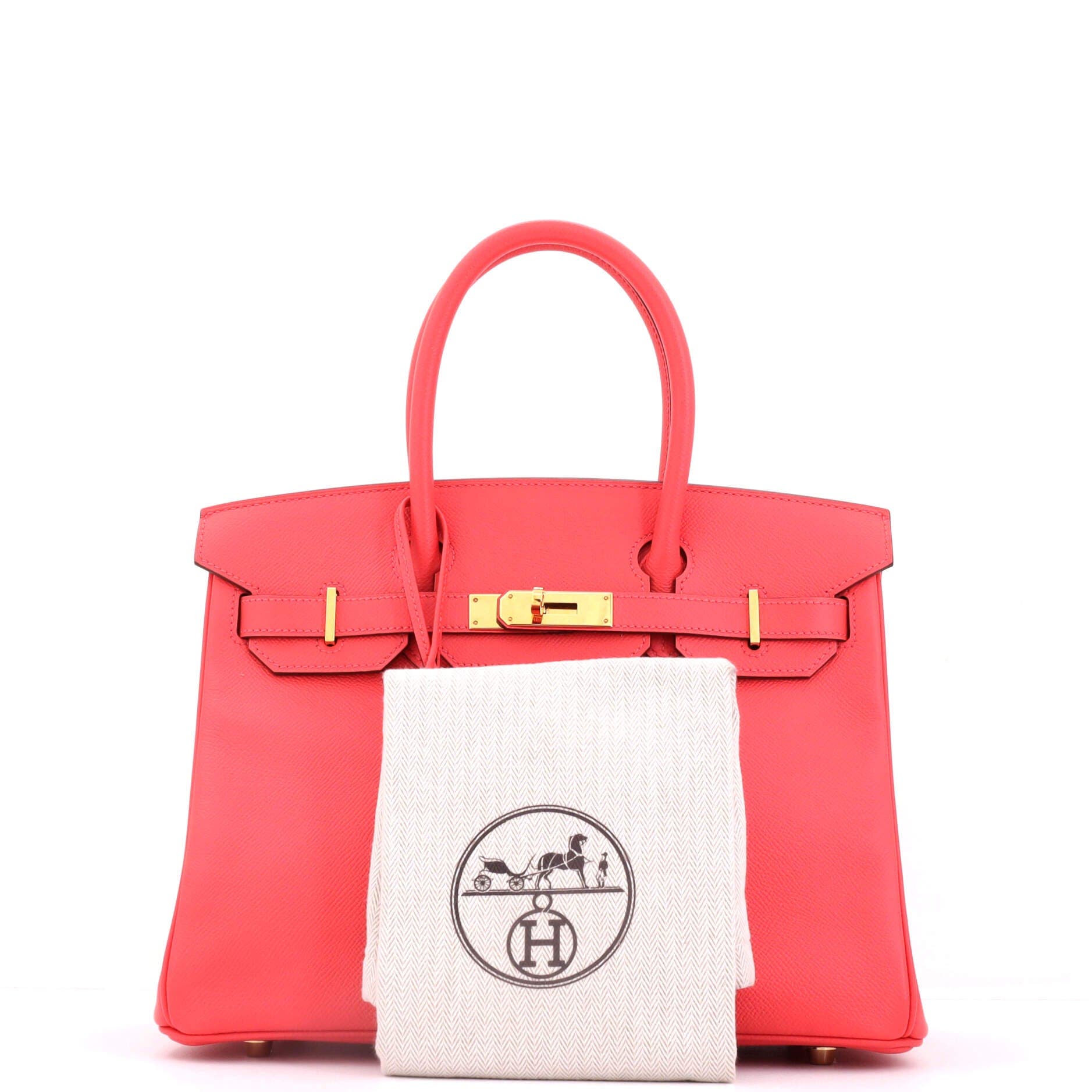 Pre-Owned Hermes Birkin Handbag Red Epsom with Gold Hardware 30, Alternate, color, Rouge Pivoine