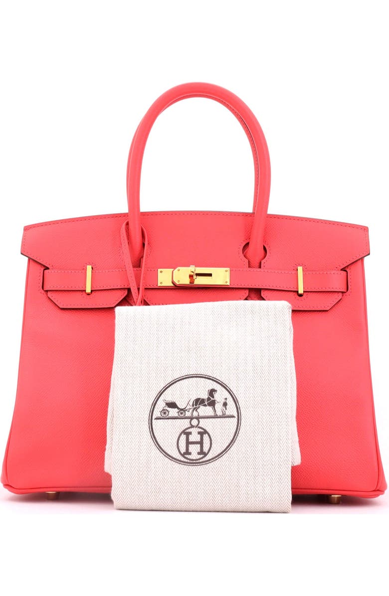 Pre-Owned Hermes Birkin Handbag Red Epsom with Gold Hardware 30, Alternate, color, Rouge Pivoine