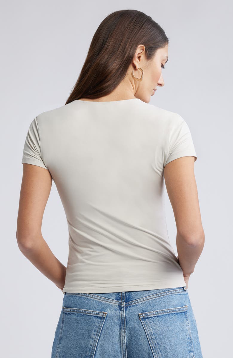 Open Edit Smooth Edit Lite Cap Sleeve T-Shirt, Alternate, color, Pumice