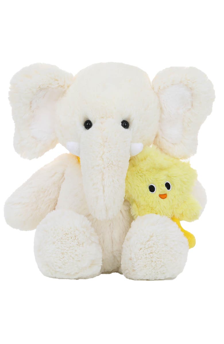 McHugs 7 Inch Elephant Ted Weighted Stuffed Animal, Main, color, White