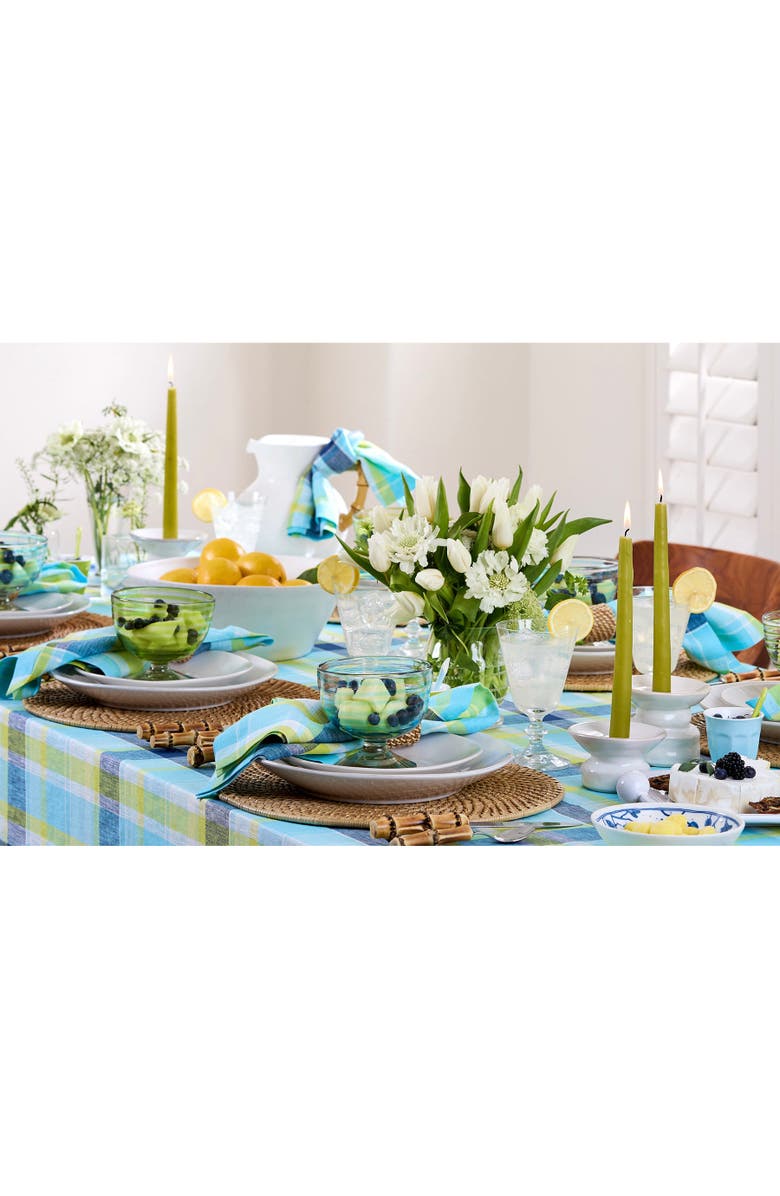 Solino Home Linen Table Throw - Summer Madras Plaid, 52" x 52", Alternate, color, 