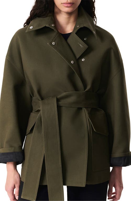Rag & Bone Rue Belted Cotton Jacket In Army Green