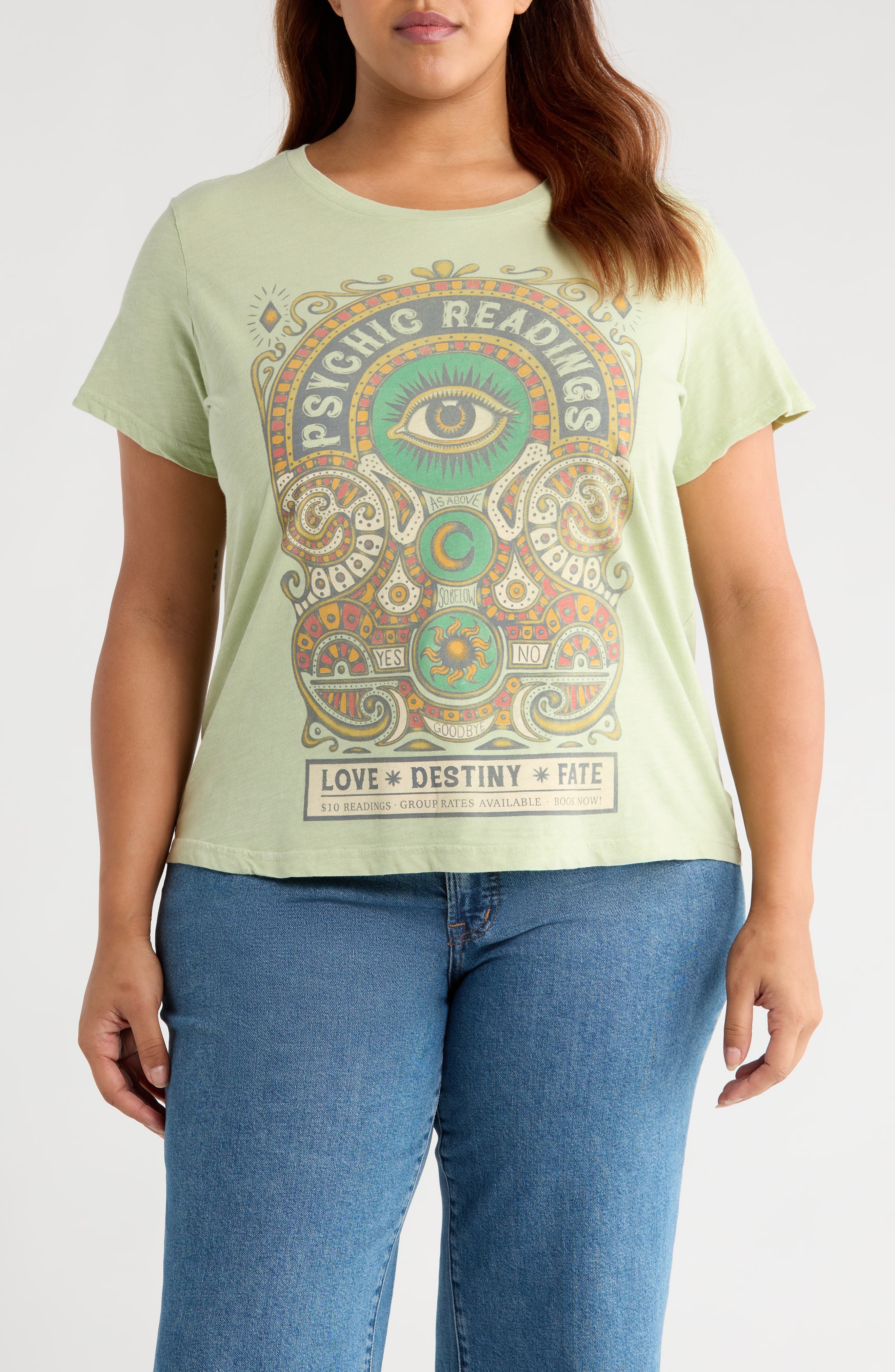 Lucky Brand Psychic Reading Classic Cotton Graphic T-Shirt