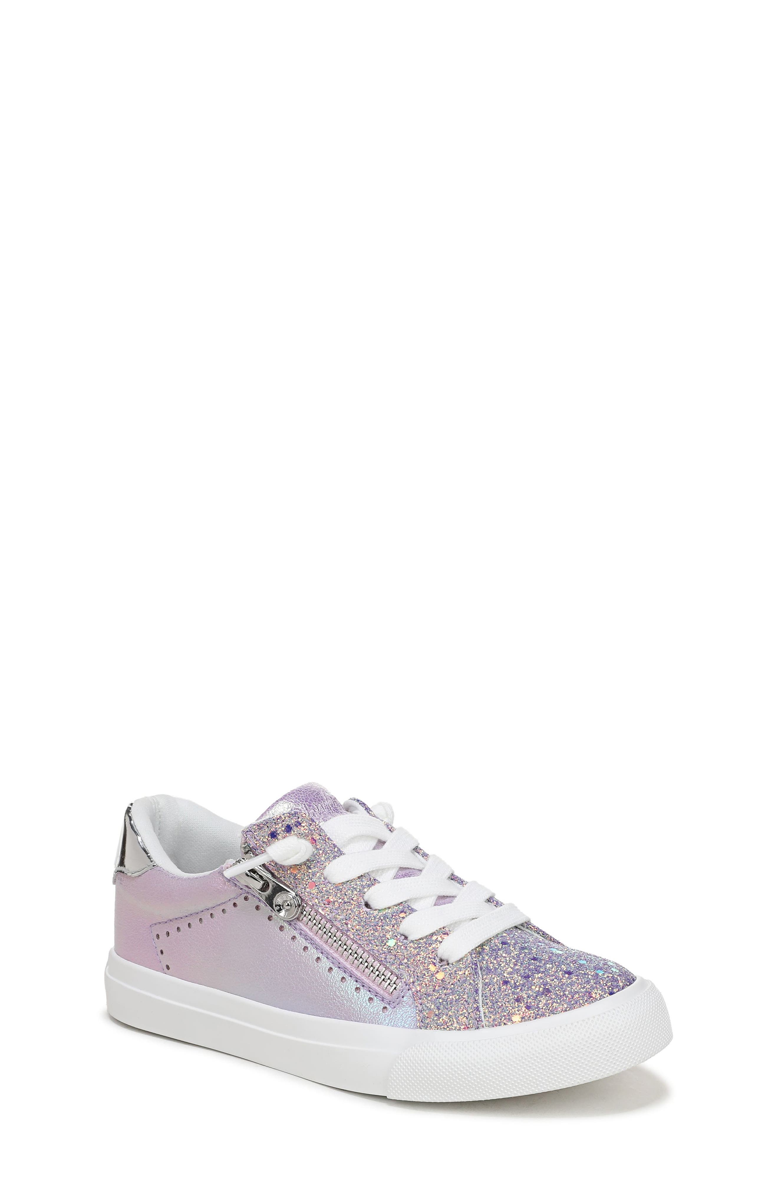 Kids' Perfect Glitter Sneaker, Main, color, PURPLE MULTI GLITTER