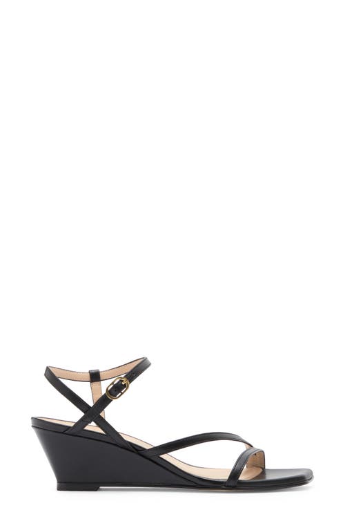 Stuart Weitzman Oasis 50 Wedge Sandal In Black