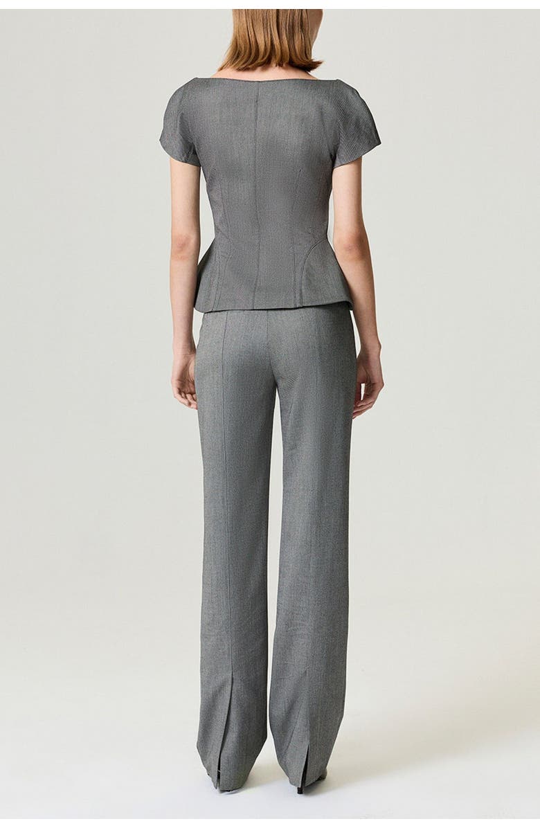 Nocturne Side Slit Tailored Pants, Alternate, color, Dark Grey