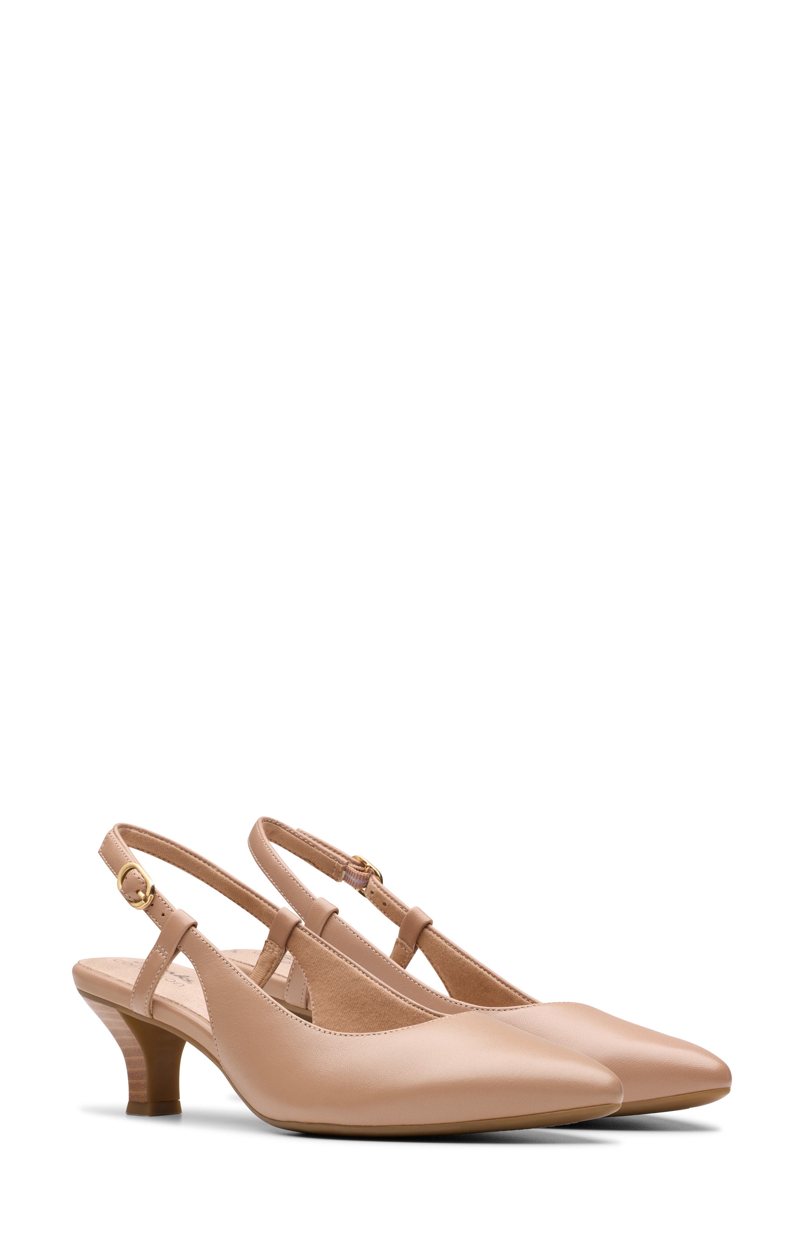Clarks<sup>®</sup> Kepley Lane Slingback Pump, Alternate, color, Warm Beige Lea