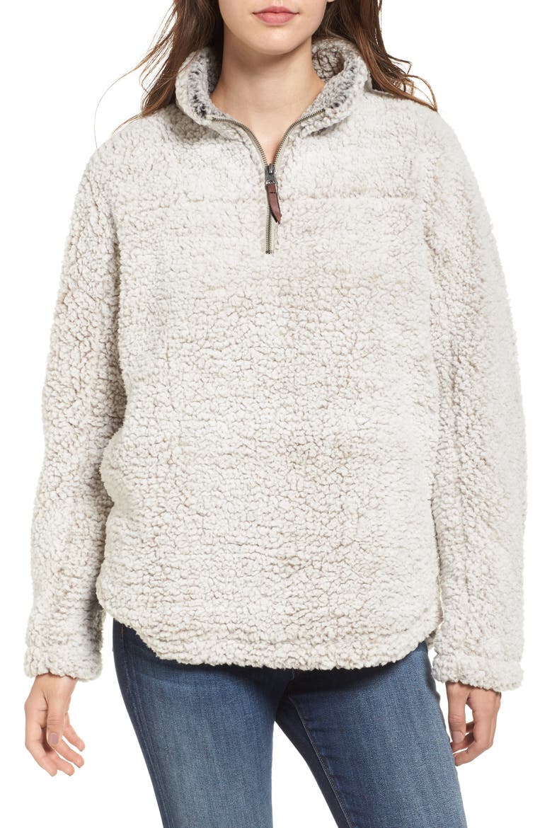 Wubby Fleece Pullover, Main, color, IVORY