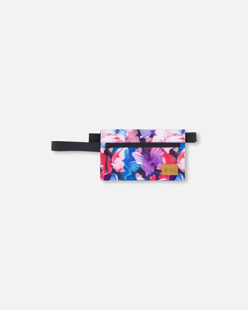 Deux Par Deux Double Pencil Case Butterfly In Black
