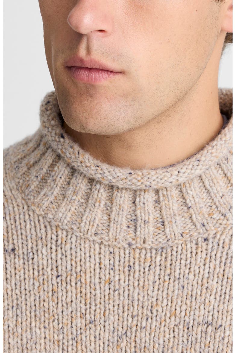 Roll Neck Donegal Wool Blend Sweater, Alternate, color, OATMEAL