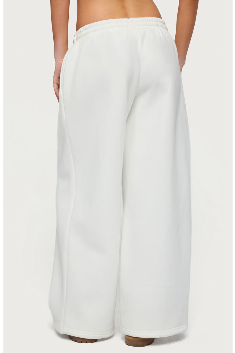 Kamari Low Rise Wide Leg Sweatpants, Alternate, color, WHITE