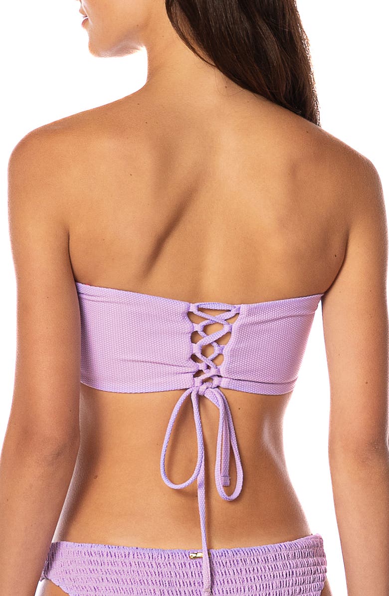 Maaji Purple Lavender Artemis Multifit Reversible Bikini Top, Alternate, color, Purple