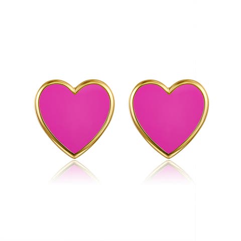Petit Love Studs in Rose