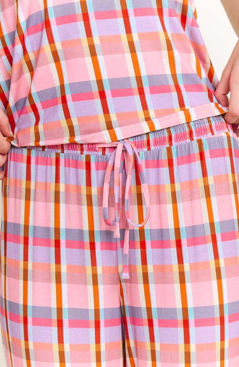 Honeydew All American Jersey Pajamas, Alternate, color, Madras