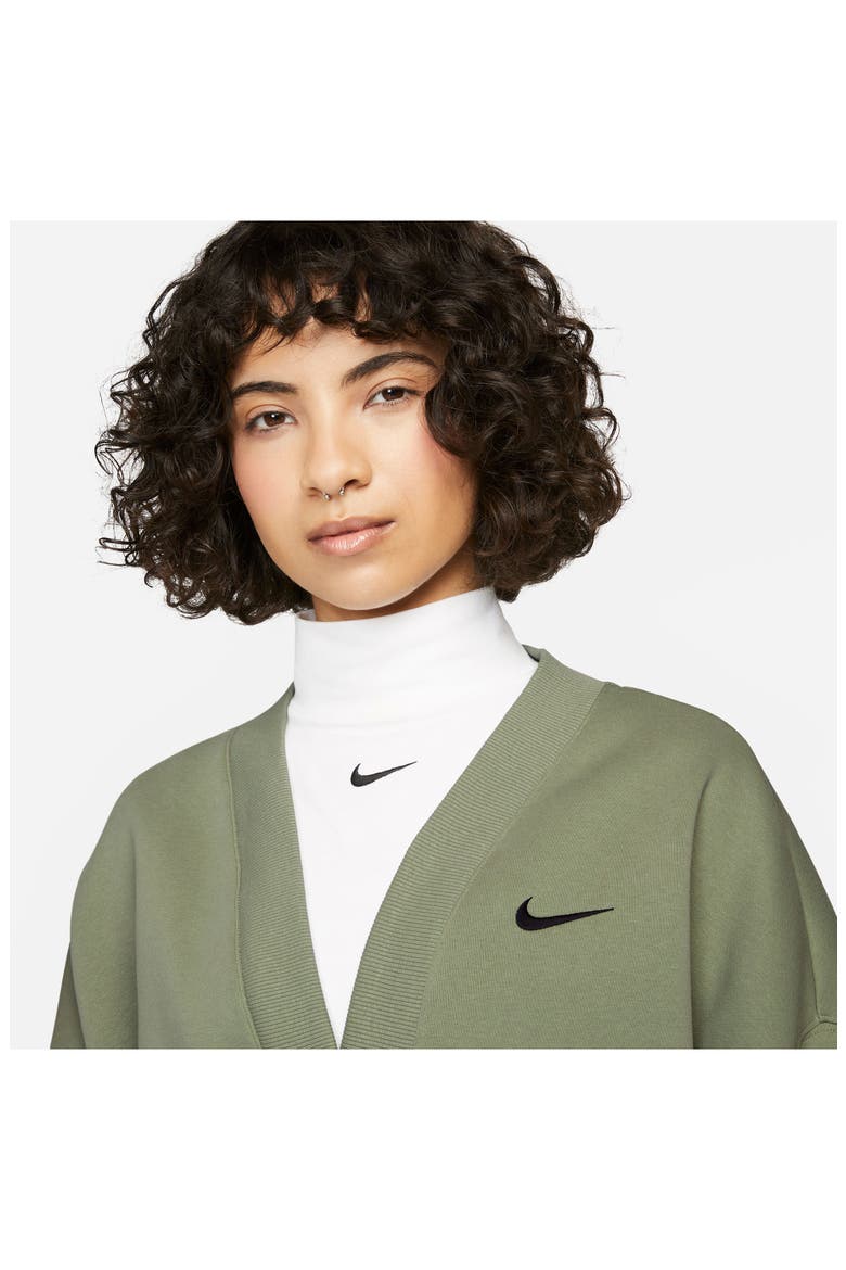 Sportswear Phoenix Fleece Oversize Cardigan, Alternate, color, OIL GREEN/ BLACK