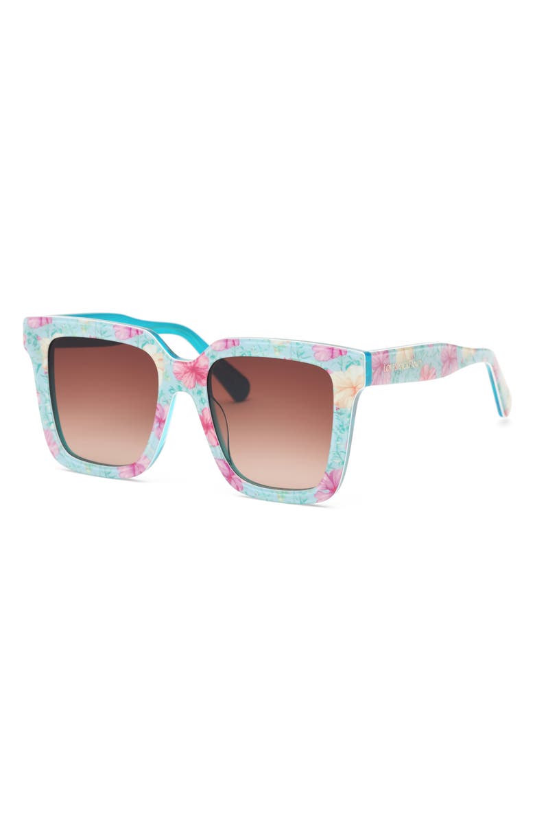 LoveShackFancy Novella 53mm Gradient Square Sunglasses, Alternate, color,