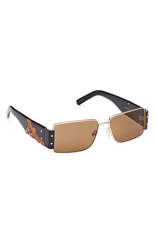 Mcm Roviex Rectangular Unisex Sunglasses Mw0012 32j 55 In Black