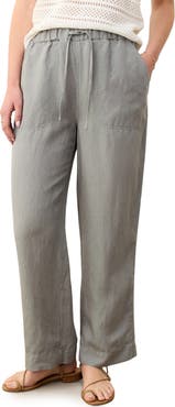 Marine Layer Linen Blend Straight Leg Pants