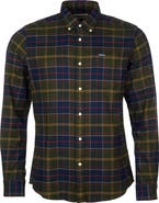 Barbour Kyeloch Herringbone Plaid Button-Down Flannel Shirt