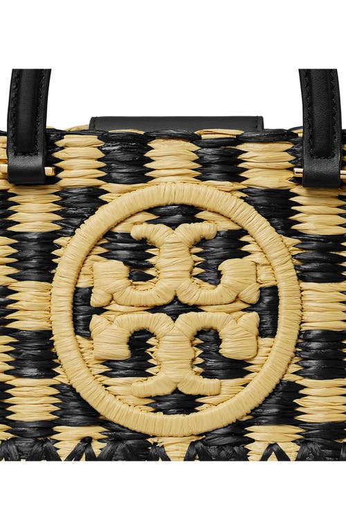 Tory Burch Ella Woven Satchel In Black
