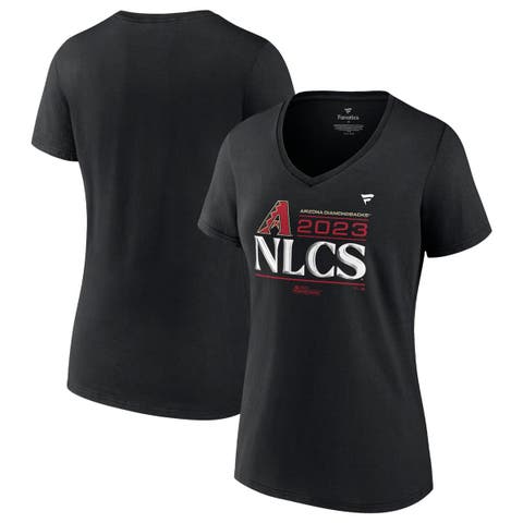 Women's Fanatics Branded  Black Arizona Diamondbacks 2023 Division Series Winner Locker Room Plus Size V-Neck T-Shirt