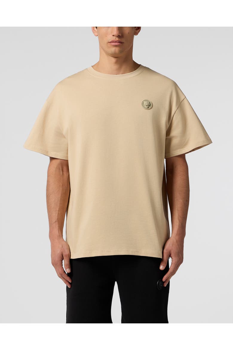 Round Neck T-Shirt 3D Tiger Men, Main, color, beige