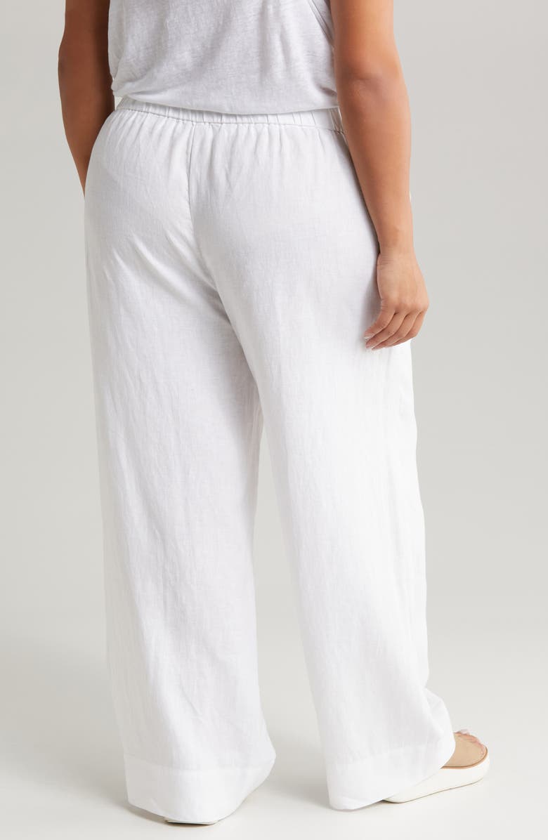 Eileen Fisher Organic Linen Wide Leg Pants, Alternate, color, 