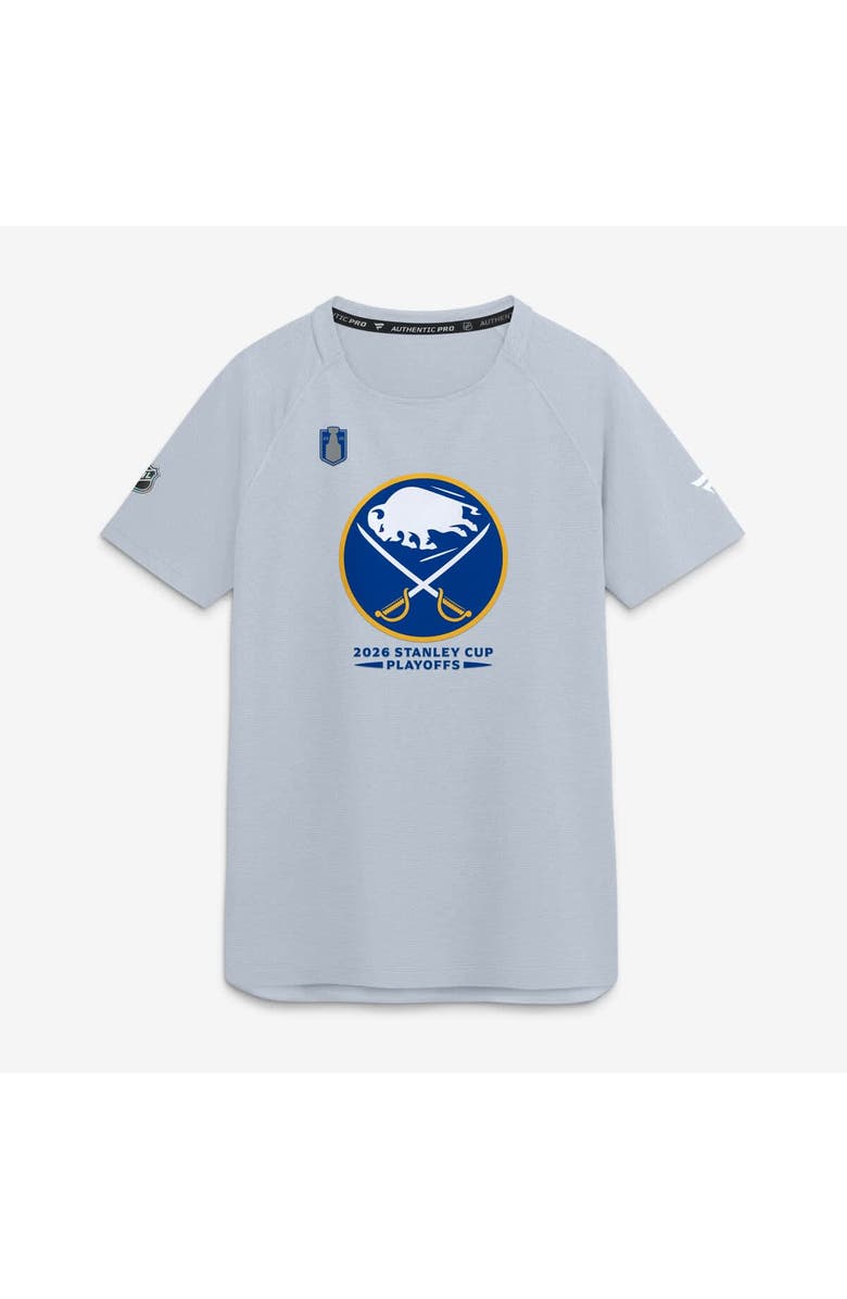 FANATICS Men's Fanatics Gray Buffalo Sabres 2026 Stanley Cup Playoffs Authentic Pro Rink Performance T-Shirt, Main, color, Gray