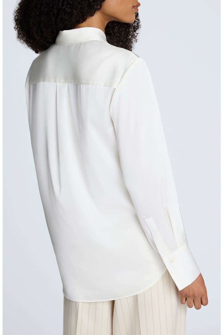 Relaxed Fit Stretch Satin Button-Up Shirt, Alternate, color, OYSTER