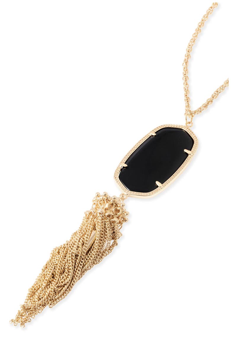 Rayne Pendant Necklace, Main, color, GOLD/ BLACK