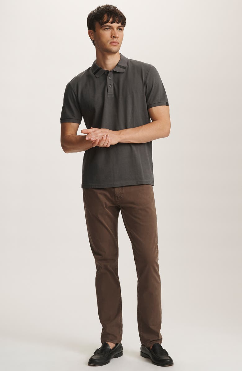 Mavi Jeans Cotton Piqué Polo, Alternate, color, Asphalt