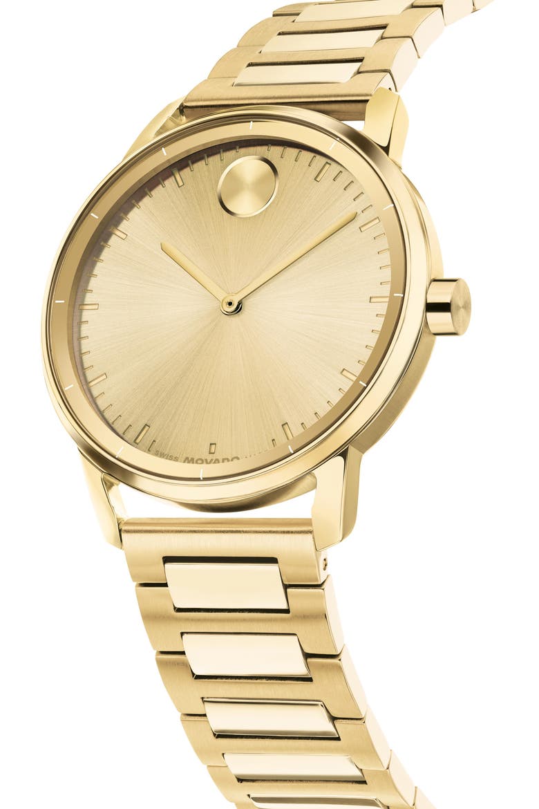 Bold Echo Bracelet Watch, 40mm, Alternate, color, GOLD