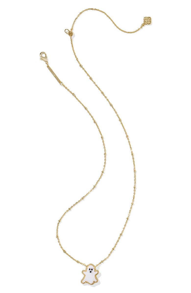 Kendra Scott Reversible Ghost Pendant Necklace, Alternate, color, Gold White Mother Of Pearl