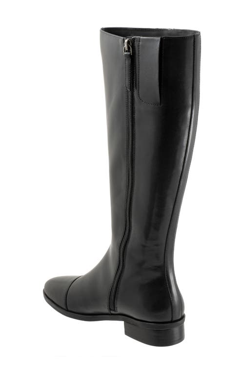 Trotters Alexis Cap Toe Knee High Boot In Black