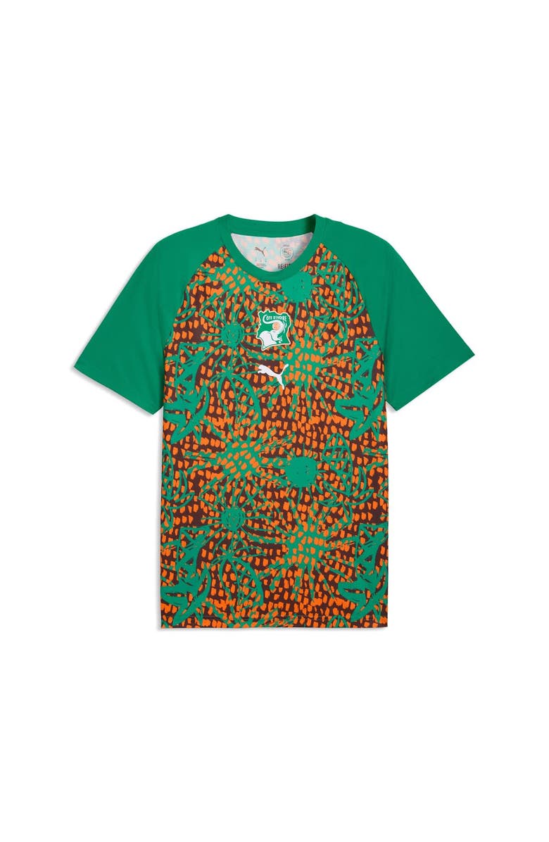 PUMA Men's Puma Green Ivory Coast National Team Pre-Match Jersey, Alternate, color, Green
