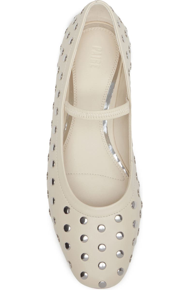 PAIGE Joya Stud Mary Jane Flat, Alternate, color, Bone