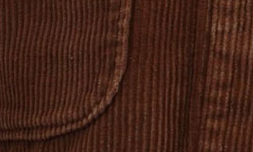 Stoosh Garment Washed Corduroy Jacket In Brown