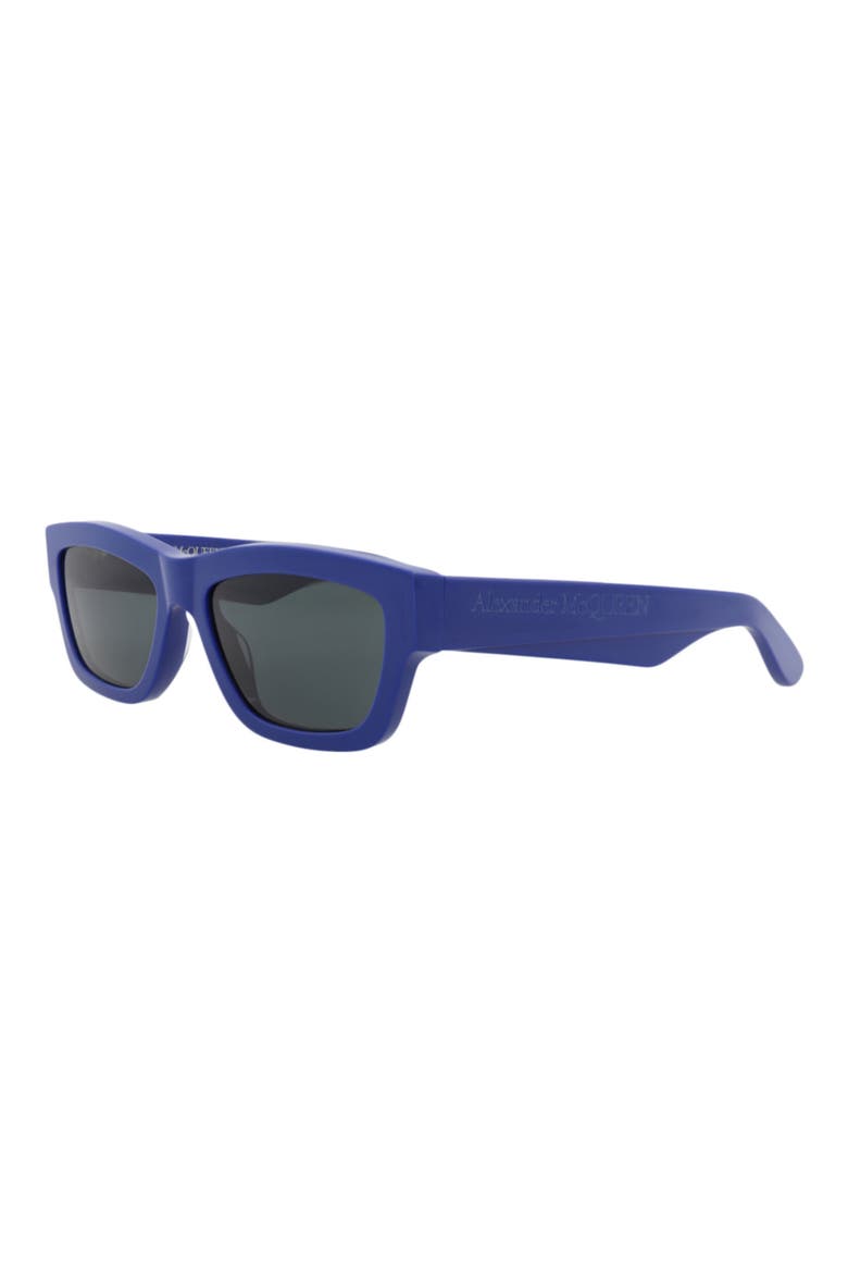 56mm Square Sunglasses, Alternate, color, BLUE BLUE BLUE