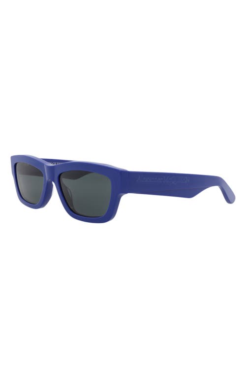 Alexander Mcqueen Square-frame Recycled Acetate Sunglasses In Blue