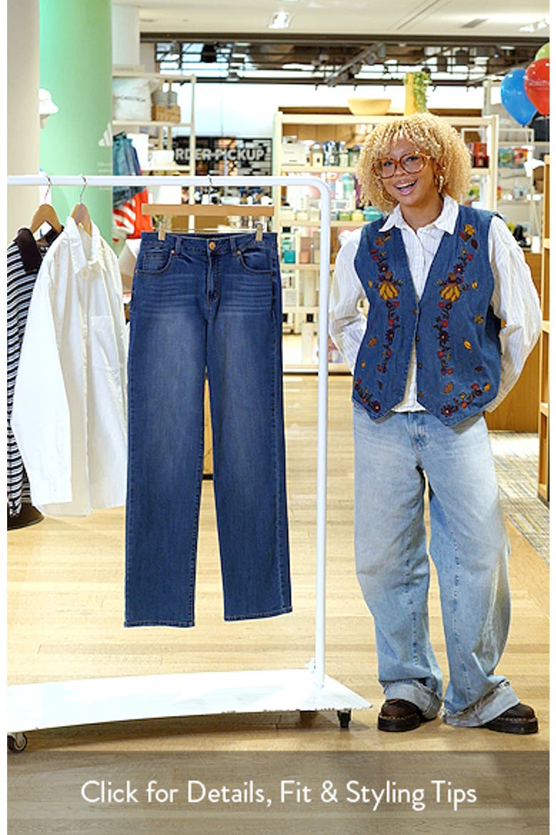Mid Rise Straight Leg Jeans video