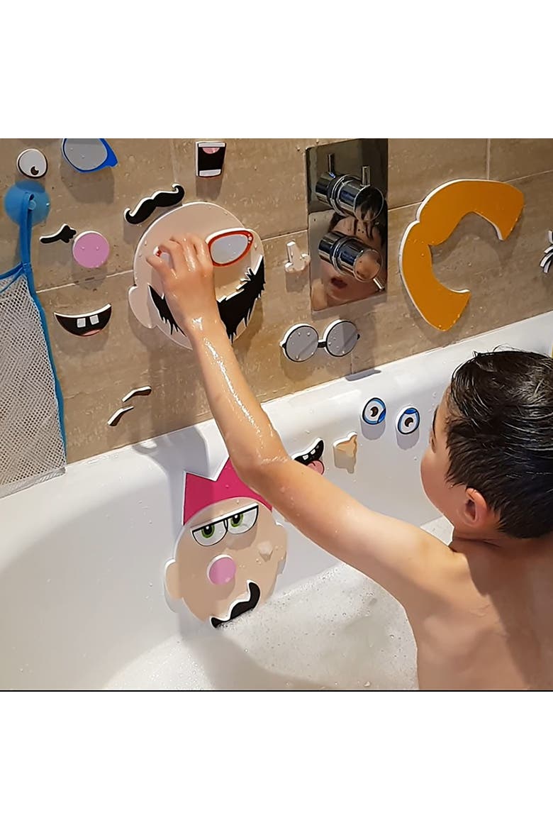 Silly Faces Bath Time Stickers, Alternate, color, Multicolored