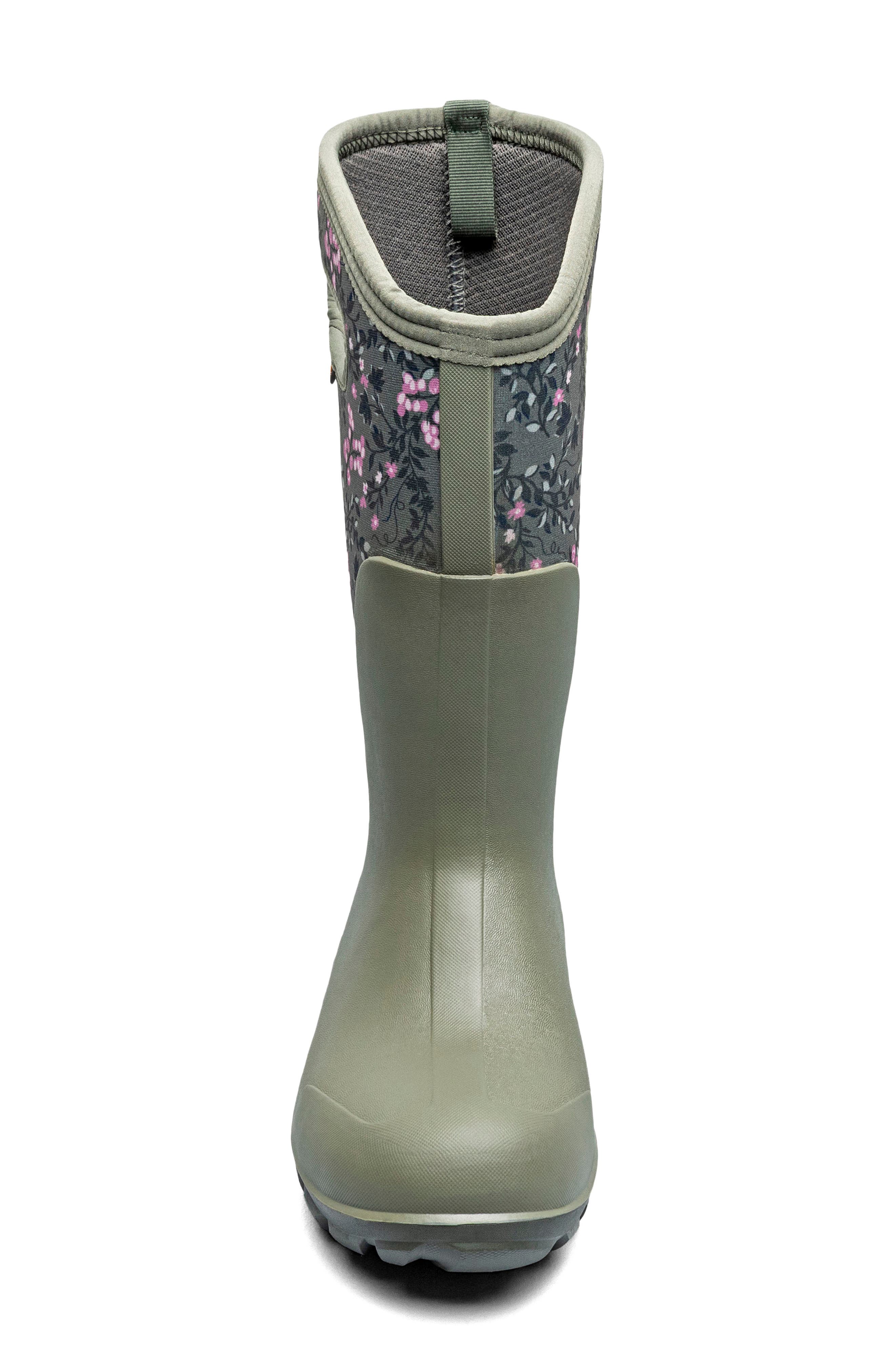 Bogs Classic Seamless Tall Rain Boot, Alternate, color, Olive Multi